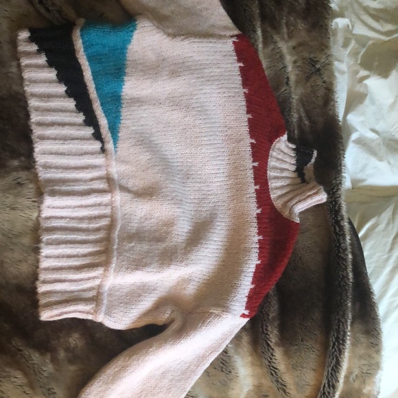 Zara Colorblock Knit Sweater Size L - Picture 2 of 6